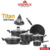 Sonex Titan Gift Pack 18PCs With (Glass Lid)