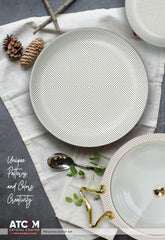 Atcom Crystal Coated Melamine Dinner Set Design #15 - 80pcs