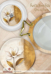 Atcom Crystal Coated Melamine Dinner Set Design #25 - 80pcs