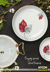 Atcom Crystal Coated Melamine Dinner Set Design #3 - 80pcs