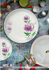 Atcom Crystal Coated Melamine Dinner Set Design #5 - 80pcs