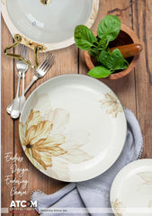 Atcom Crystal Coated Melamine Dinner Set Design #7 - 80pcs