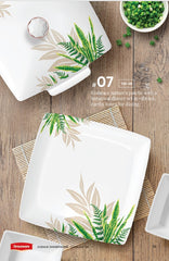 Graceware Double Glazed Avenue Melamine Dinner Set Design #7 - 80pcs Set