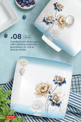 Graceware Double Glazed Avenue Melamine Dinner Set Design #8 - 80pcs Set