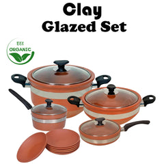Clay Glazed Set+Plates