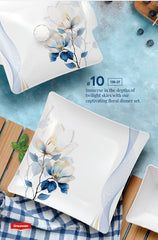 Graceware Double Glazed Dekure Melamine Dinner Set Design #10 - 80pcs Set