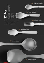 Graceware Double Glazed Dekure Melamine Dinner Set Design #2 - 80pcs Set