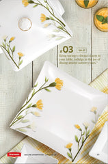 Graceware Double Glazed Dekure Melamine Dinner Set Design #3 - 80pcs Set