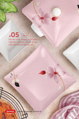 Graceware Double Glazed Dekure Melamine Dinner Set Design #5 - 80pcs Set