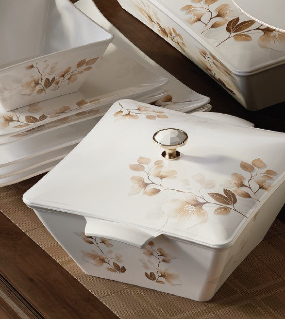 Graceware Double Glazed Dekure Melamine Dinner Set Design #7 - 80pcs Set