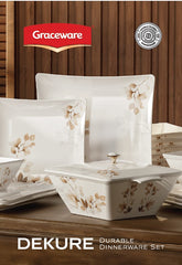 Graceware Double Glazed Dekure Melamine Dinner Set Design #7 - 80pcs Set