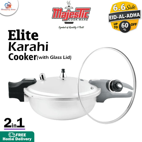 Domestic Elite Karahi Pressure Cooker- (8,10,12 Liter)
