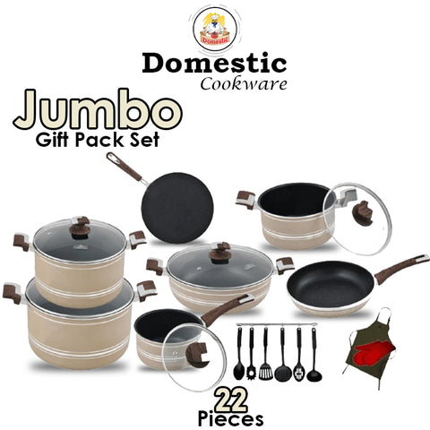 Domestic Jumbo Gift Pack Set Marble Coating- 22Pcs