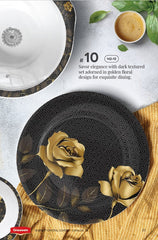 Graceware Double Glazed Crystal Coated Everest Melamine Dinner Set Design #10 - 80pcs Set