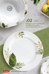 Graceware Double Glazed Crystal Coated Everest Melamine Dinner Set Design #2 - 80pcs Set