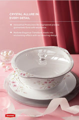 Graceware Double Glazed Crystal Coated Everest Melamine Dinner Set Design #6 - 80pcs Set