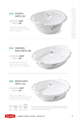 Graceware Double Glazed Crystal Coated Everest Melamine Dinner Set Design #4 - 80pcs Set