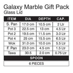 Sonex Glaxy Marble Gift Pack (Marble Coating)- 18Pieces Set