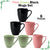 Pink & Green & Black Mugs for Tea and Coffee- 6pcs Set