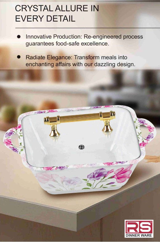 Innovation Crystal Coated Melamine Dinner Set Design #403 - 72pcs
