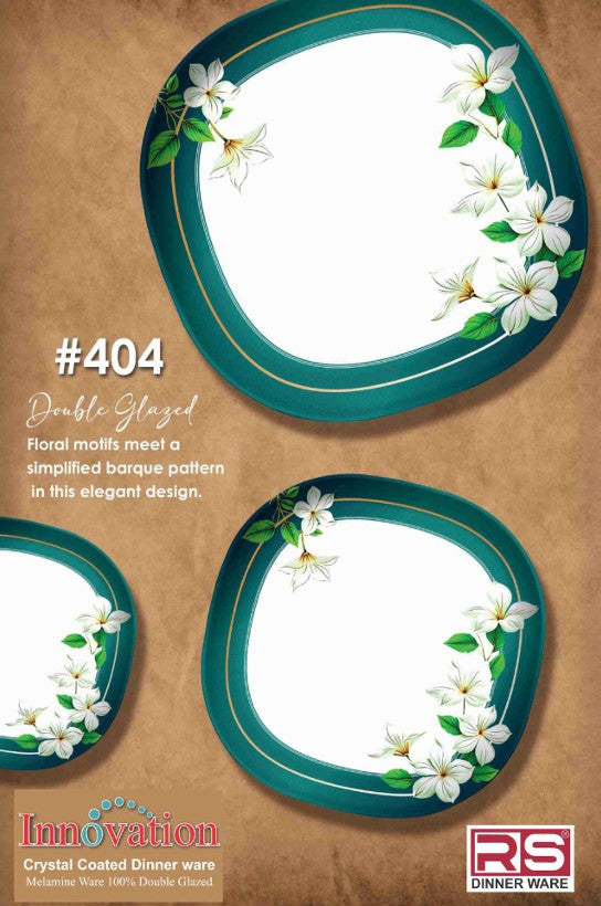 Innovation Crystal Coated Melamine Dinner Set Design #404 - 72pcs