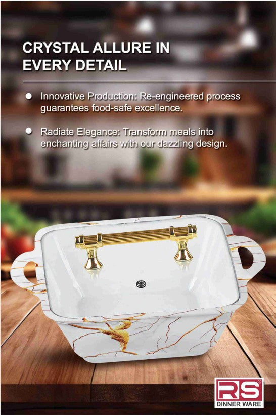Innovation Crystal Coated Melamine Dinner Set Design #405 - 72pcs