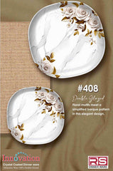 Innovation Crystal Coated Melamine Dinner Set Design #408 - 72pcs