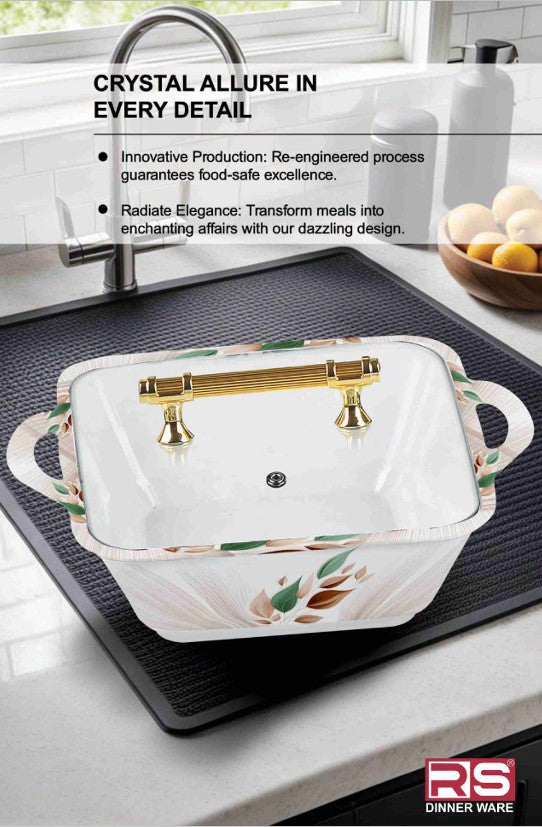 Innovation Crystal Coated Melamine Dinner Set Design #409 - 72pcs