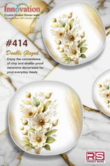 Innovation Crystal Coated Melamine Dinner Set Design #414 - 72pcs
