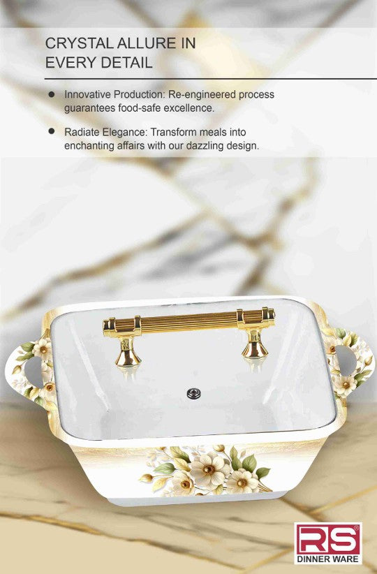 Innovation Crystal Coated Melamine Dinner Set Design #414 - 72pcs