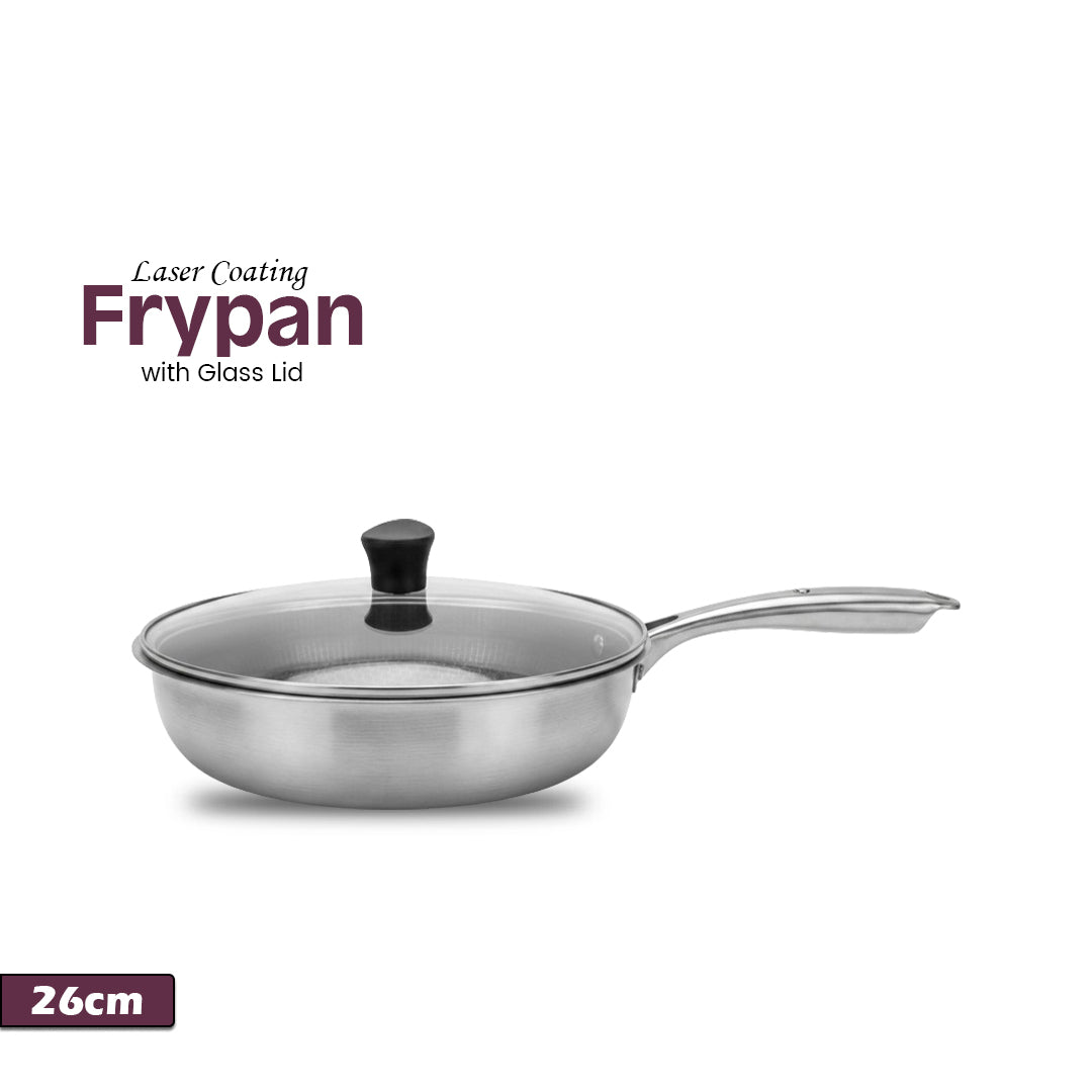 Laser Coating Frypan (with Glass Lid)