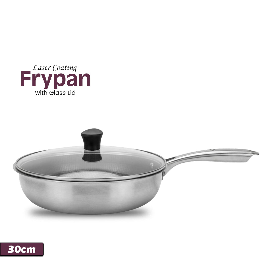 Laser Coating Frypan (with Glass Lid)