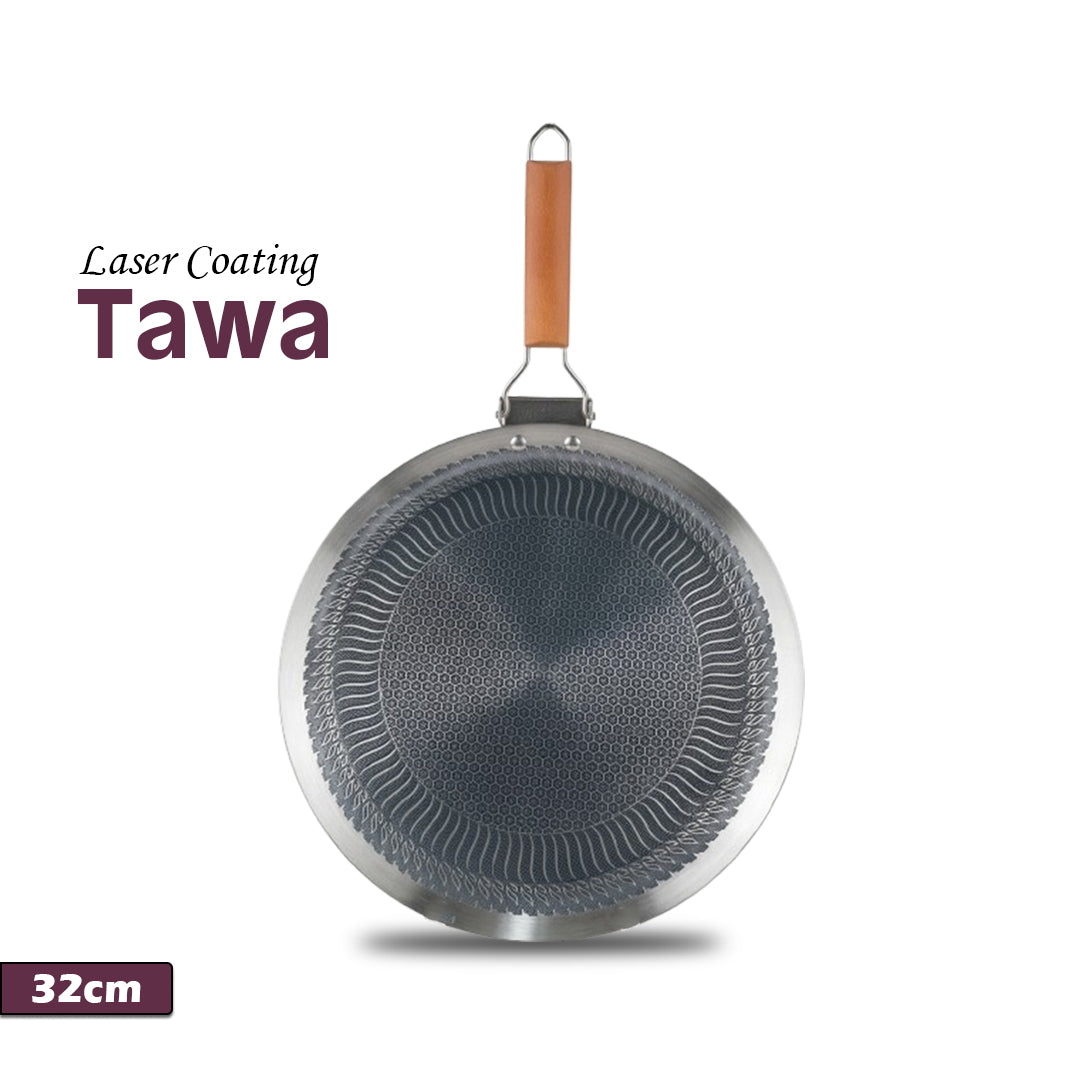 Laser Coating Wooden Single Handle Tawa