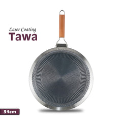 Laser Coating Wooden Single Handle Tawa