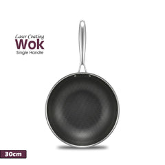 Laser Coating Single Handle Wok