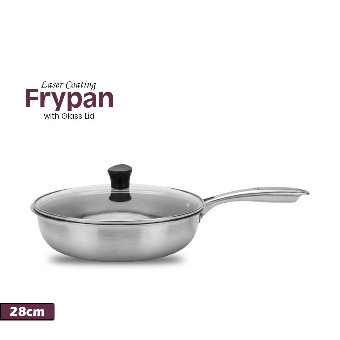 Laser Coating Frypan (with Glass Lid)