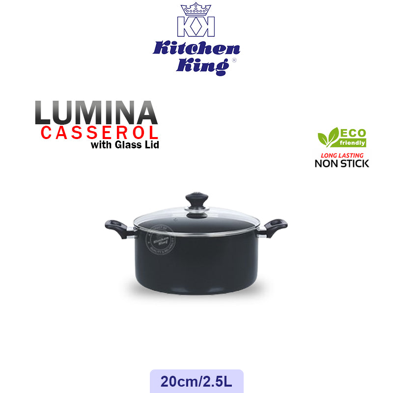 Lumina Casserole (Glass Lid) –  Size (20,22,24,26,28,30,32,34,36,38cm)