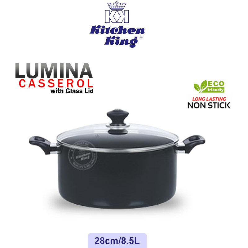 Lumina Casserole (Glass Lid) –  Size (20,22,24,26,28,30,32,34,36,38cm)