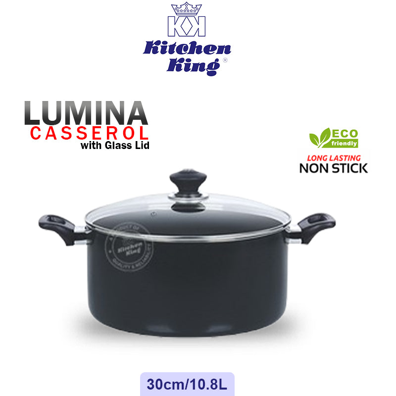 Lumina Casserole (Glass Lid) –  Size (20,22,24,26,28,30,32,34,36,38cm)