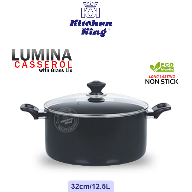 Lumina Casserole (Glass Lid) –  Size (20,22,24,26,28,30,32,34,36,38cm)