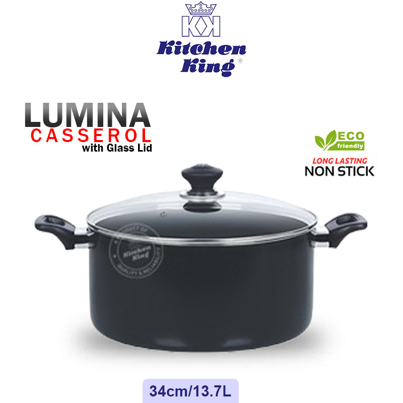 Lumina Casserole (Glass Lid) –  Size (20,22,24,26,28,30,32,34,36,38cm)