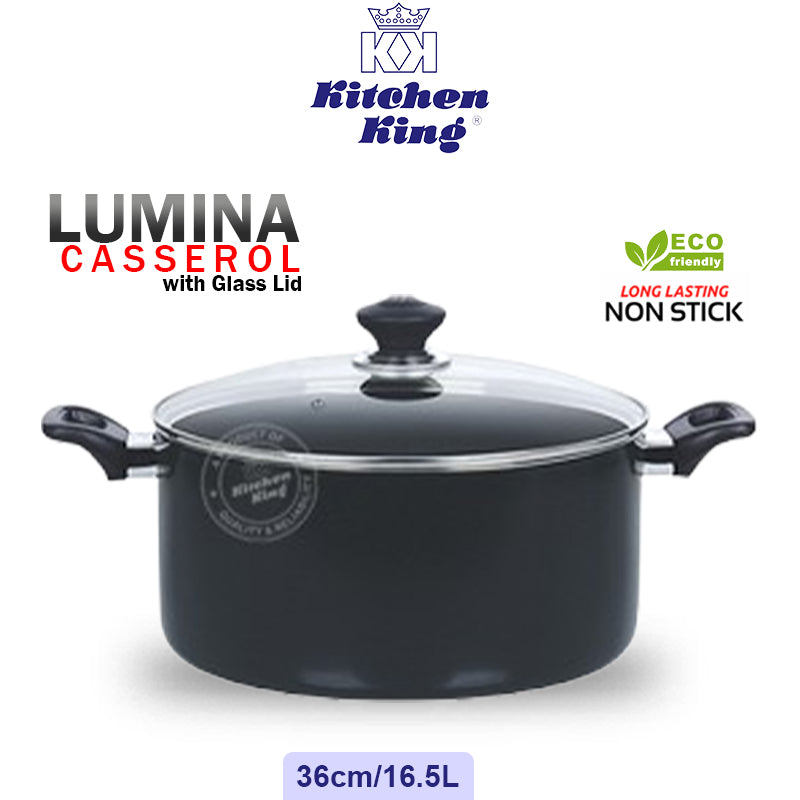 Lumina Casserole (Glass Lid) –  Size (20,22,24,26,28,30,32,34,36,38cm)
