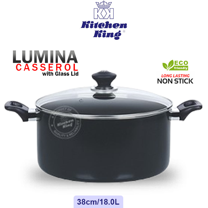 Lumina Casserole (Glass Lid) –  Size (20,22,24,26,28,30,32,34,36,38cm)