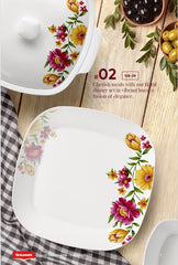 Graceware Double Glazed Lush Melamine Dinner Set Design #2 - 80pcs Set