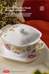 Graceware Double Glazed Lush Melamine Dinner Set Design #2 - 80pcs Set