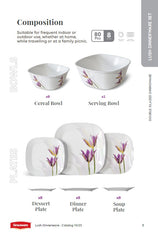 Graceware Double Glazed Lush Melamine Dinner Set Design #2 - 80pcs Set