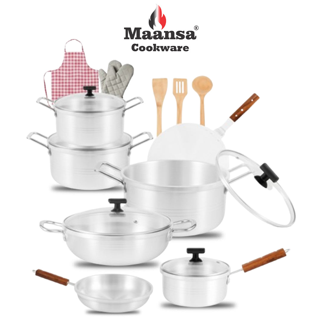 New Marshal Forging Metal Finish Set with (Glass Lid)- 21pcs