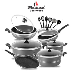 Mansaa Nonstick Glaxy Forging Set - 17pcs Set