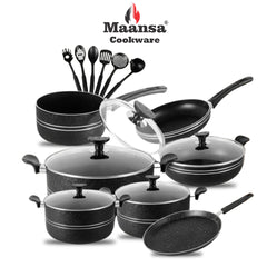 Mansaa Nonstick Jumbo Set - 18pcs Set (Big Size)