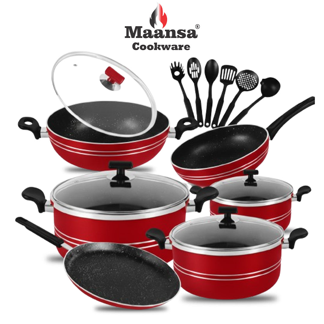 Mansaa Nonstick Glaxy Forging Set - 17pcs Set